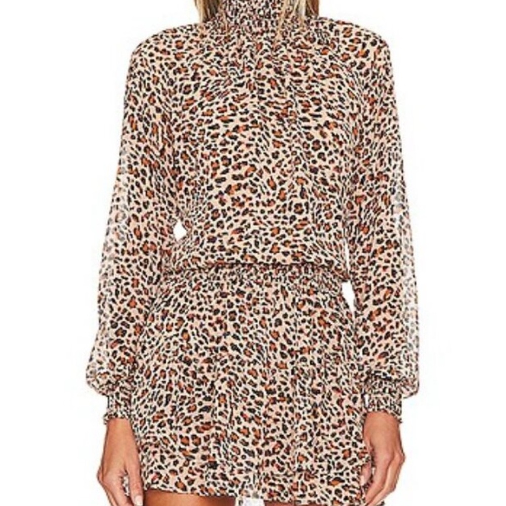 Krisa Turtleneck Ruffle Skirt Mini Dress